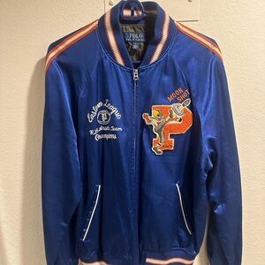 Polo Ralph Lauren Satin Tiger Souvenir Jacket Moon Shot Size M